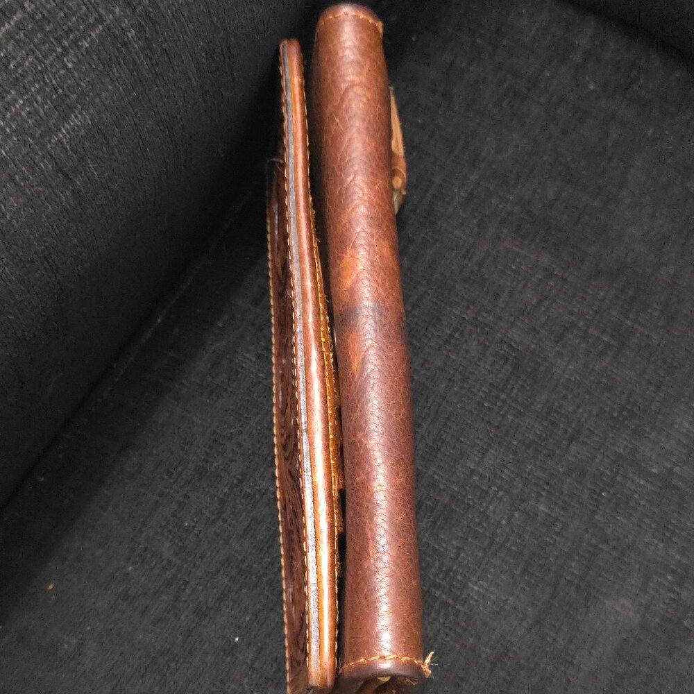 American Darling Brown Tooled Leather Wallet - Picture 5 of 12